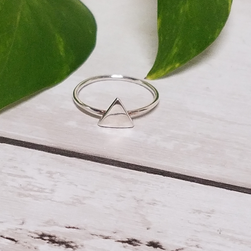 Sterling Silver Triangle Minimalist Ring